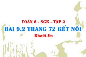 Bài 9.2 trang 72 Toán 6 Tập 2 Kết nối tri thức